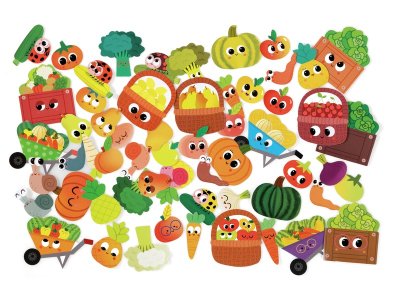 Zoom bild av ULTRA-GIANT THEMED STICKERS Fruit and vegetables