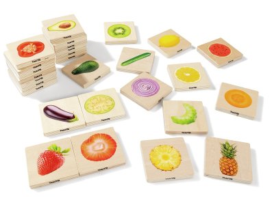 Zoom bild av Fruit and vegetables PHOTO MEMORY GAME