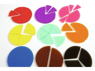 Zoom bild av TRANSPARENT FRACTIONS SET Transparent fraction discs