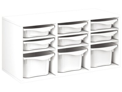 Zoom bild av MELAMINE CABINET H: 51 cm - L: 105 cm 9 trays 6 shelves