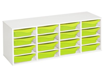 Zoom bild av MELAMINE UNIT H: 51 cm - L: 139 cm 16 trays 12 shelves