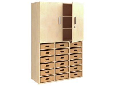 Zoom bild av MELAMINE COATED CABINET H: 162 cm - L: 105 cm 18 cardboard conta