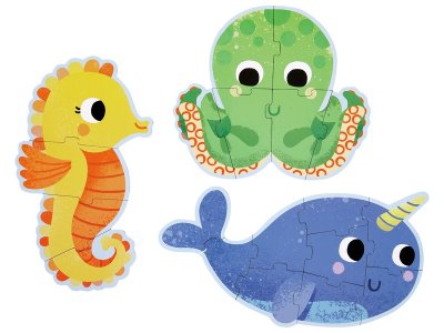 Zoom bild av MAXI SHAPE PUZZLES Primo In the sea