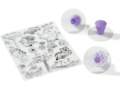 Zoom bild av MAXI PACK REMOVABLE TRANSPARENT JUNGLE STAMPS