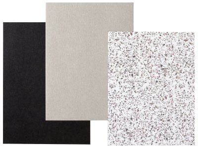 Zoom bild av IMITATION LEATHER SHEETS White, grey and black