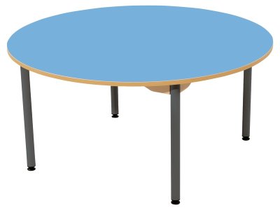 Zoom bild av LAMINATED TABLE TOP GREY METAL LEGS Ø 120 cm circle
