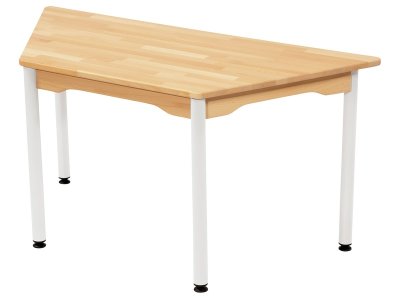 Zoom bild av SOLID BEECH TABLE METAL LEGS 120x60 cm trapezium T2