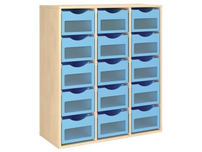 Zoom bild av MELAMINE CABINET H: 118 cm - L: 105 cm 15 trays on rails