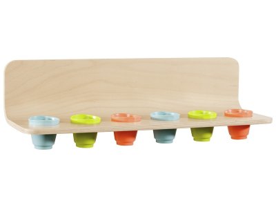 Zoom bild av Curvy BEAKER HOLDER WALL SHELF With 6 beakers