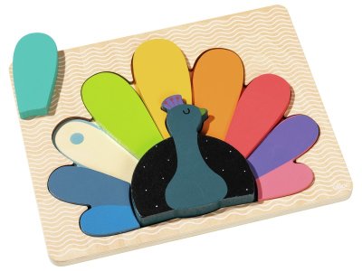 Zoom bild av ANDY WESTFACE LIFT-OUT PUZZLE Peacock