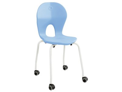 Zoom bild av Easy SHELL CHAIR with 4 legs on castors T6