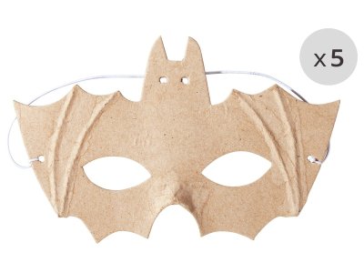 Zoom bild av MAXI PACK OF CHILDREN'S MASKS TO DECORATE Bat