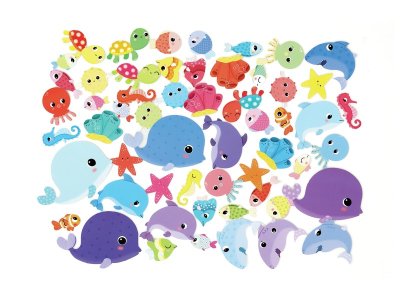 Zoom bild av ULTRA-GIANT THEMED STICKERS Under the sea