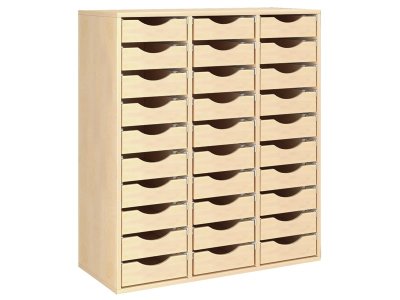 Zoom bild av MELAMINE CABINET H: 118 cm - L: 105 cm 30 trays on rails