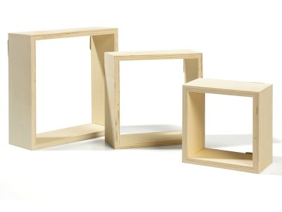 Zoom bild av DECORATIVE SHELF Square nesting boxes