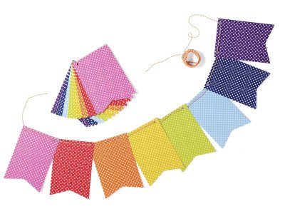 Zoom bild av BUNTING WITH 24 PATTERNED FLAGS