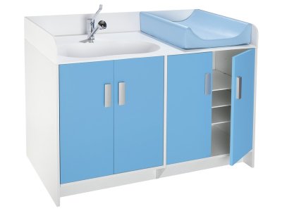 Zoom bild av KAZÉO CHANGING UNIT WITH SOLID SURFACE BATHTUB Basic model