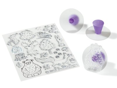 Zoom bild av MAXI PACK REMOVABLE TRANSPARENT FOREST STAMPS