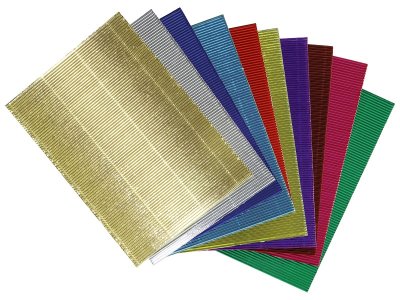 Zoom bild av SHEETS OF METALLIC CORRUGATED CARDBOARD 230g