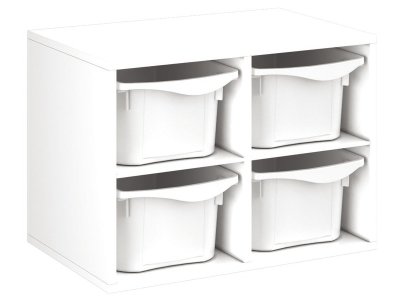 Zoom bild av MELAMINE CABINET H: 51 cm - L: 70.5 cm 4 trays 2 shelves