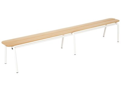 Zoom bild av Backless METAL AND WOOD BENCH L: 200 cm 2 boards