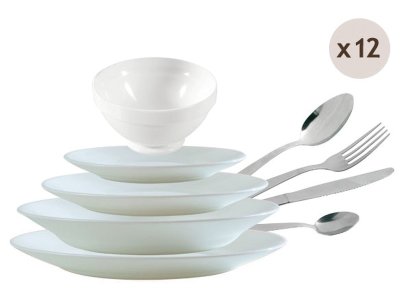 Zoom bild av MAXI PACK WHITE TEMPERED GLASS TABLEWARE