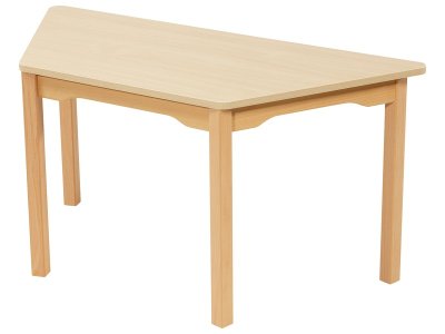 Zoom bild av MELAMINE TABLE TOP WOODEN LEGS trapezium