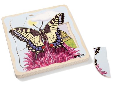 Zoom bild av LIFE CYCLE PUZZLE Animals the butterfly