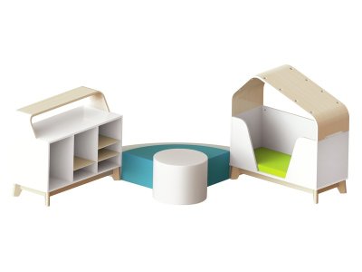 Zoom bild av KIDY S'COOL REFUGE KIT with solid wooden legs