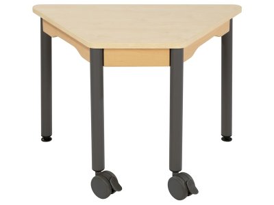 Zoom bild av TABLE WITH CASTORS - Laminated top - 75x45 cm trapezium