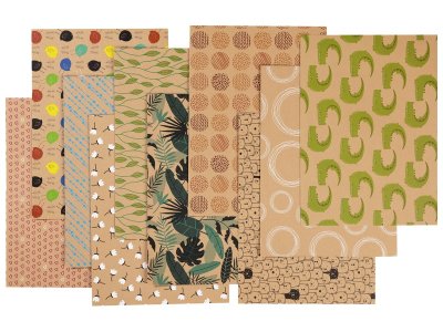 Zoom bild av KRAFT PAPER SHEETS WITH DESIGNS Various themes