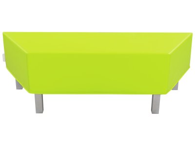 Zoom bild av Delta TRAPEZIUM POUFFE With metal legs