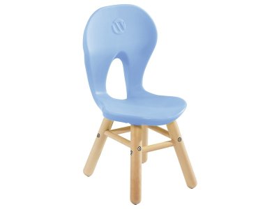 Zoom bild av Easy SHELL CHAIR with 4 wooden legs T1