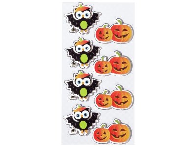Zoom bild av Pumpkins and bats