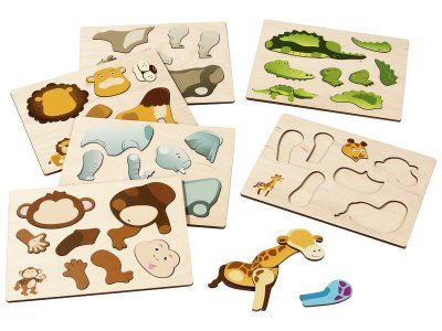 Zoom bild av 3D MAGNETIC PUZZLES SET Safari animals
