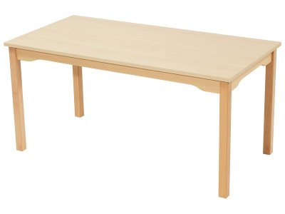 Zoom bild av MELAMINE TABLE TOP WOODEN LEGS 120x60 cm rectangle