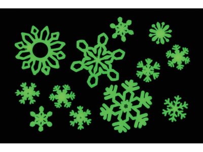 Zoom bild av GLOW-IN-THE-DARK SNOWFLAKES
