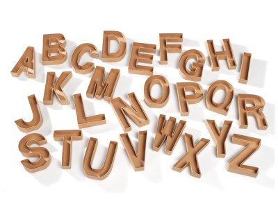 Zoom bild av MAXI PACK OF HOLLOW LETTERS TO DECORATE