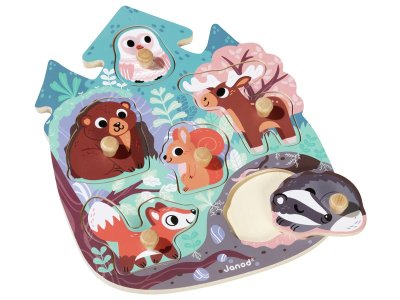 Zoom bild av Forest animals LIFT-OUT PUZZLE
