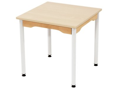 Zoom bild av MELAMINE TABLE TOP METAL LEGS 60x60 cm square