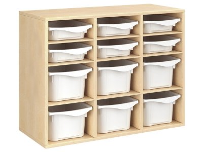 Zoom bild av MELAMINE COATED CABINET H: 81 cm - L: 105 cm 12 trays 9 shelves