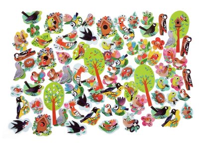 Zoom bild av GIANT THEMED STICKERS The garden birds