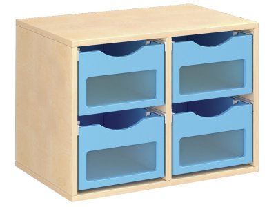 Zoom bild av MELAMINE COATED CABINET H: 51 cm - L: 70.5 cm 4 trays on rails
