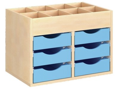 Zoom bild av MELAMINE COATED CABINET H: 51 cm - W: 70.5 cm 6 trays on rails