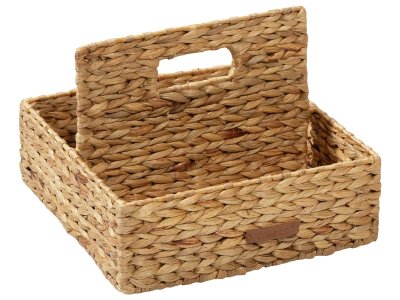 Zoom bild av 2-COMPARTMENT 7-LITRE BASKET made from water hyacinth