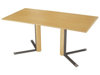 Zoom bild av Table with soundproof laminate top - Central leg - Rectangular T
