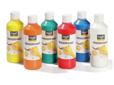 Zoom bild av GOUACHE FINGER PAINT Primary colours 6 x 250 ml