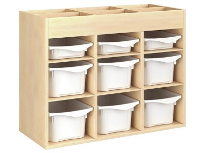 Zoom bild av MELAMINE CABINET H: 81 cm - L: 105 cm 9 trays 6 shelves