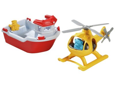 Zoom bild av ECO-DESIGNED VEHICLE Boat and helicopter with two figures