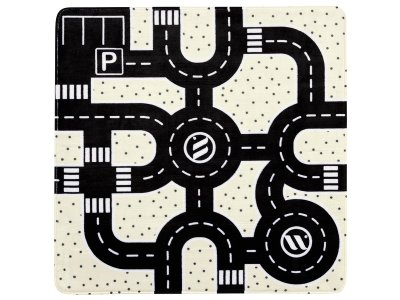 Zoom bild av Black and White Road Traffic Feather MAT